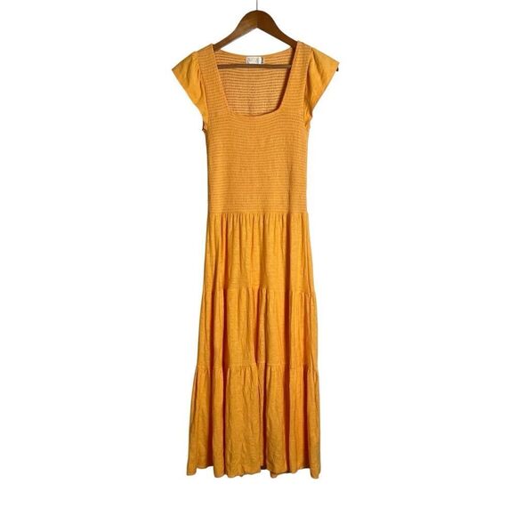 Nation LTD light orange Pima cotton maxi dress - Picture 1 of 8